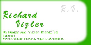 richard vizler business card